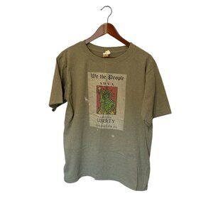 We The People of SWVA Stand Up For Liberty Green T-Shirt Men's Size M Justice